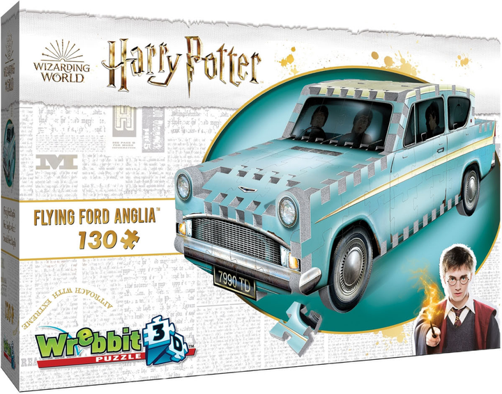 3D Пазл Wrebbit 3D Harry Potter Flying Ford Anglia 130 елементів (0665541002021) - зображення 1