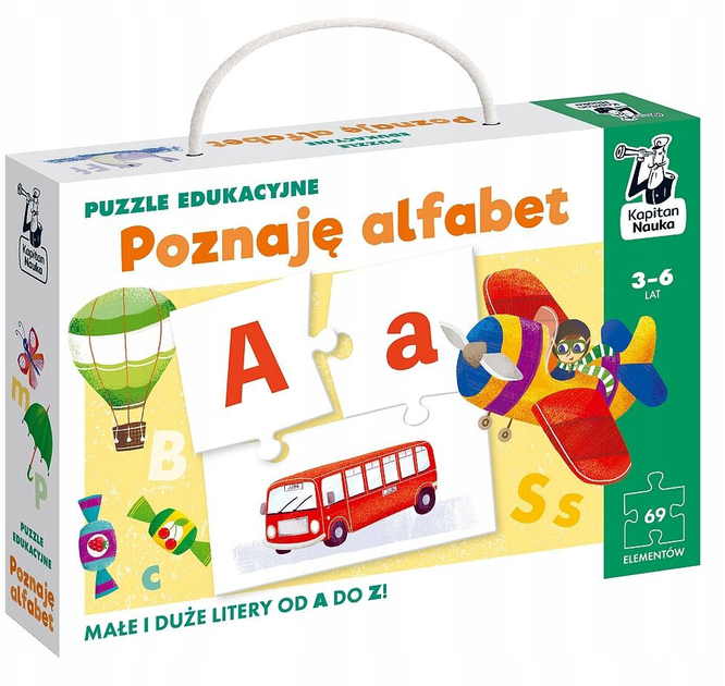 Puzzle Edgard Poznaję alfabet 69 elementów (5904905917508) - obraz 1