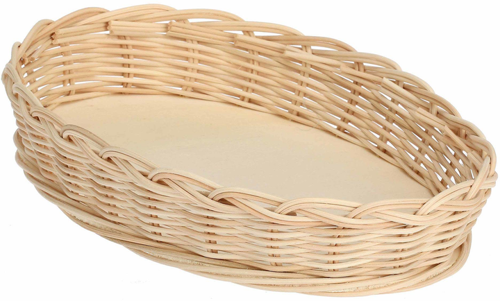 Kosz wiklinowy La Porcellana Bianca Midollino owalny brązowy 30 cm (8027549045530) - obraz 1