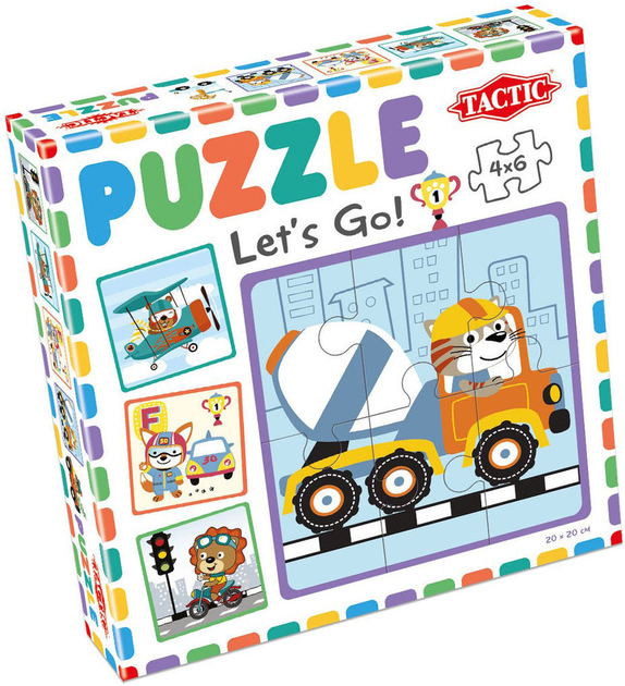 Puzzle Tactic Moje pierwsze puzzle Ruszajmy w drogę! 4 x 6 elementów (6416739566665) - obraz 1
