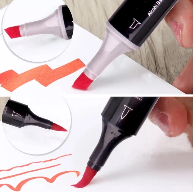 Набор двусторонних скетч маркеров Sketchmarker Touch 80 шт на спиртовой основе в чехле - изображение 5