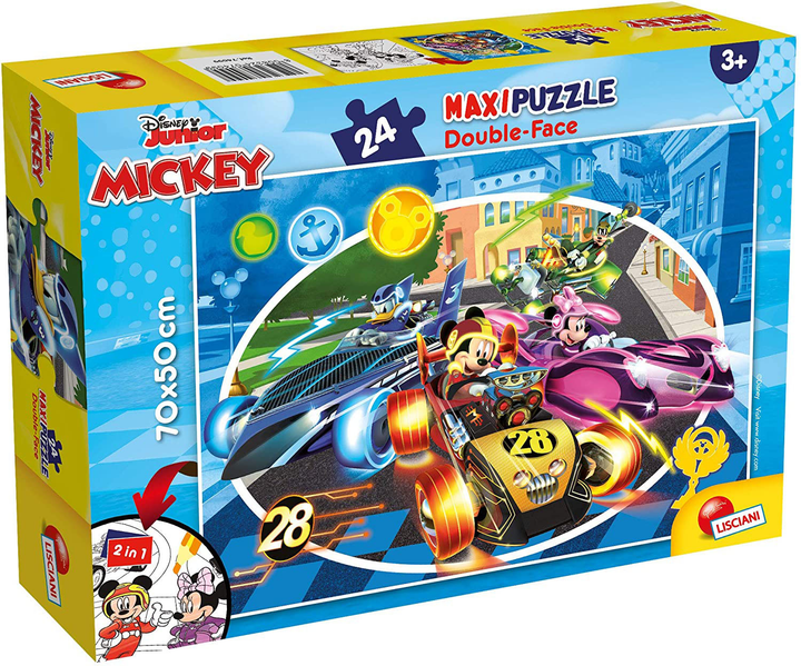 Пазл двосторонній Lisciani Maxi Mickey Mouse 24 елемента (8008324074099) - зображення 1