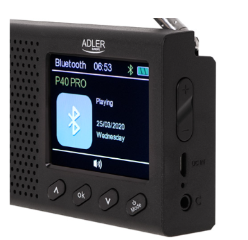 Портативне радіо Adler AD 1198 - РК-дисплей - FM - Bluetooth - Годинник - Фото 4 Портативне радіо Adler AD 1198 - РК-дисплей - FM - Bluetooth - Годинник - зображення 4