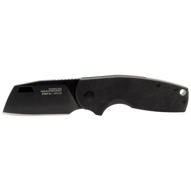 Нож складной SOG Stout SJ Cleaver blackout черный - изображение 2