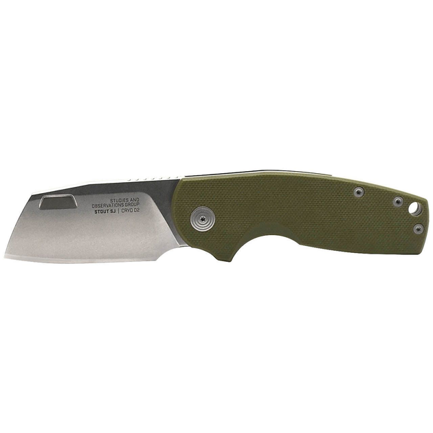 Розкладной нож SOG Stout SJ, OD Green, Cleaver, Stonewash (SOG 16-03-06-57) - изображение 1