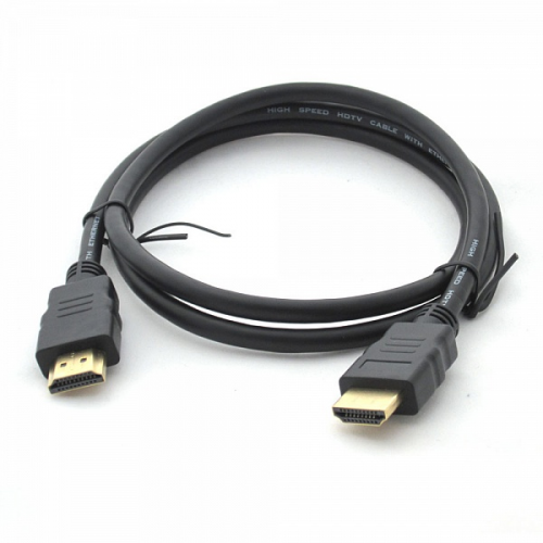 Кабель HDMI-HDMI HIGH SPEED 0.3 m, v1.4, OD-7.5 mm, круглий Black, коннектор Black, (Пакет) Q250 - Фото 1 Кабель HDMI-HDMI HIGH SPEED 0.3 m, v1.4, OD-7.5 mm, круглий Black, коннектор Black, (Пакет) Q250 - зображення 1