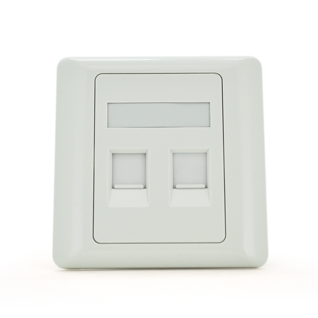 Рамка под 2 модуля Keystone Jack RJ-45 кат.5E UTP 86х86 2-port - Фото 1 Рамка под 2 модуля Keystone Jack RJ-45 кат.5E UTP 86х86 2-port - изображение 1