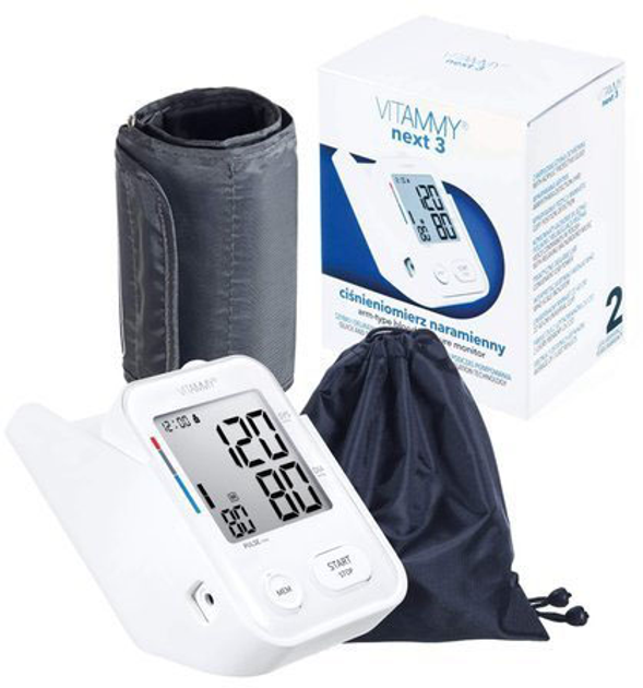 Ciśnieniomierz elektroniczny Vitammy Next 3 Arm Type Blood Pressure Monitor Usb Power (5901793642093) - obraz 1