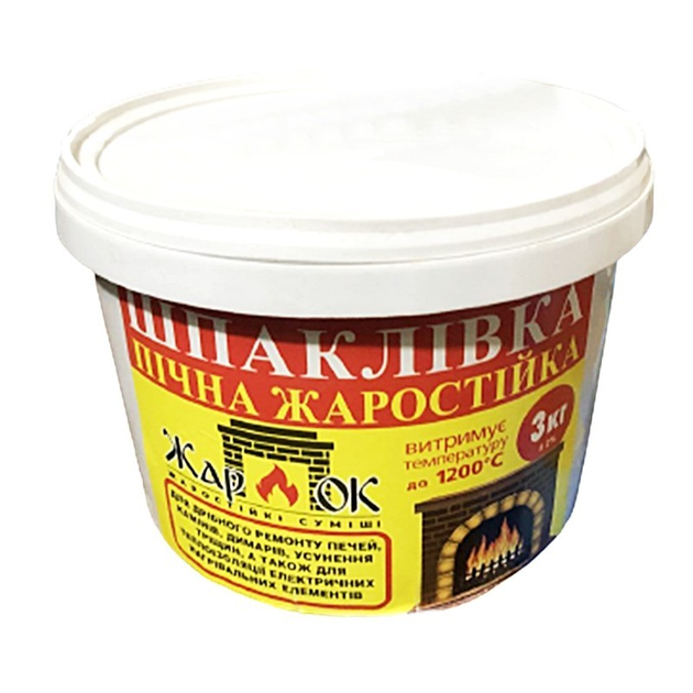 Шпатлевка печная жаростойкая огнеупорная до 1200°С Жарок 3 кг – фото ...