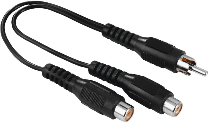 Adapter Hama RCA-jack - RCA-jack M/F Black (4047443440587) - obraz 1