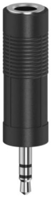 Adapter Hama mini-jack 3.5 mm - jack 6.3 mm M/F 0.1 m Black (4047443431660) - obraz 1