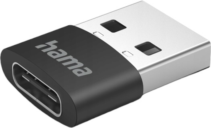 Adapter Hama USB Type-A - USB Type-C M/M 3 szt Black (4047443487193) - obraz 1