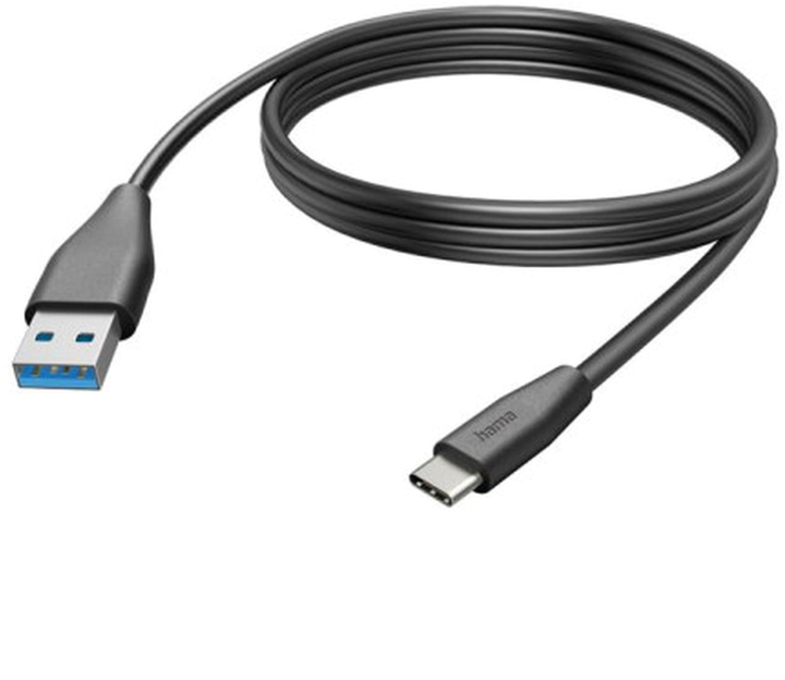 Kabel Hama USB Type-A - USB Type-C M/M 1 m Black (4047443486943) - obraz 1