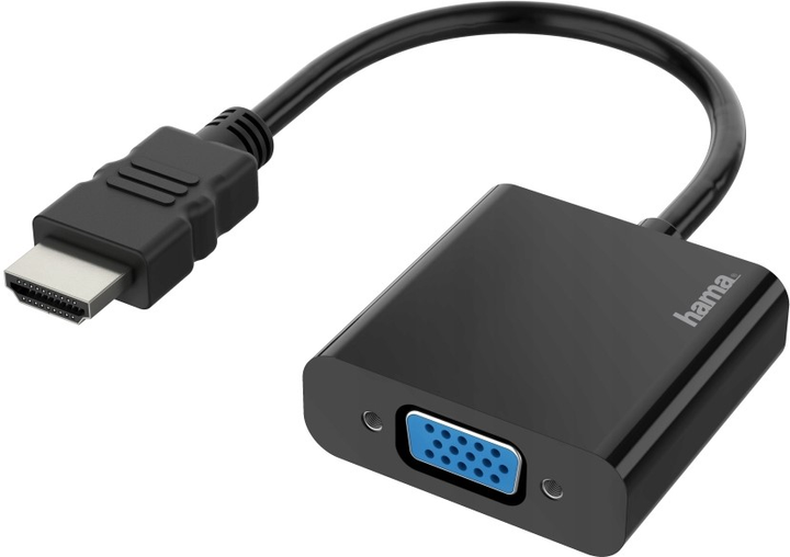 Адаптер Hama HDMI - VGA + Audio M/F Black (4047443439789) - зображення 1