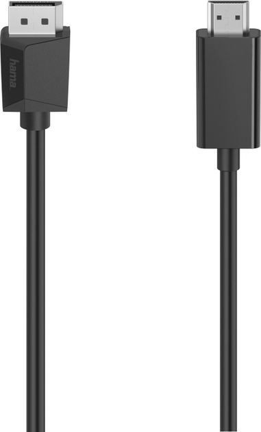 Kabel Hama DisplayPort - HDMI M/M 1.5 m Black (4047443445292) - obraz 2