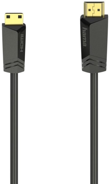 Kabel Hama mini-HDMI - HDMI M/M 1.5 m Black (4047443438614) - obraz 1