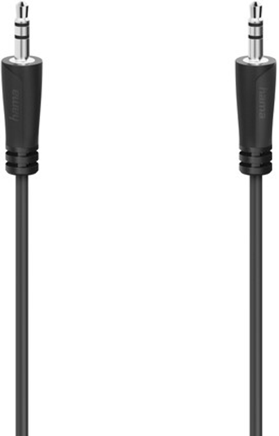 Kabel Hama mini-jack 3.5 mm - mini-jack 3.5 mm M/M 5 m Black (4047443438775) - obraz 1