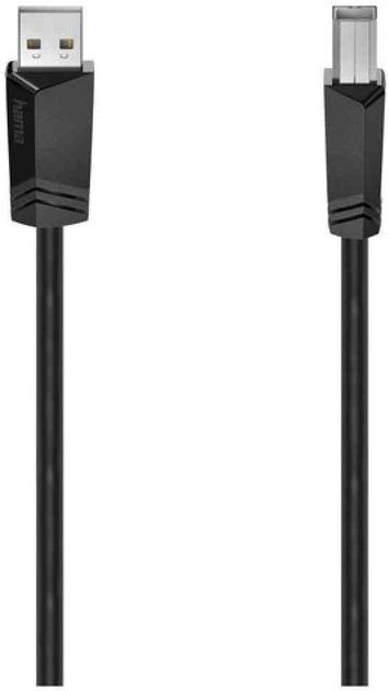 Kabel Hama USB Type A - USB Type B M/F M/M 5 m Black (4047443443670) - obraz 1