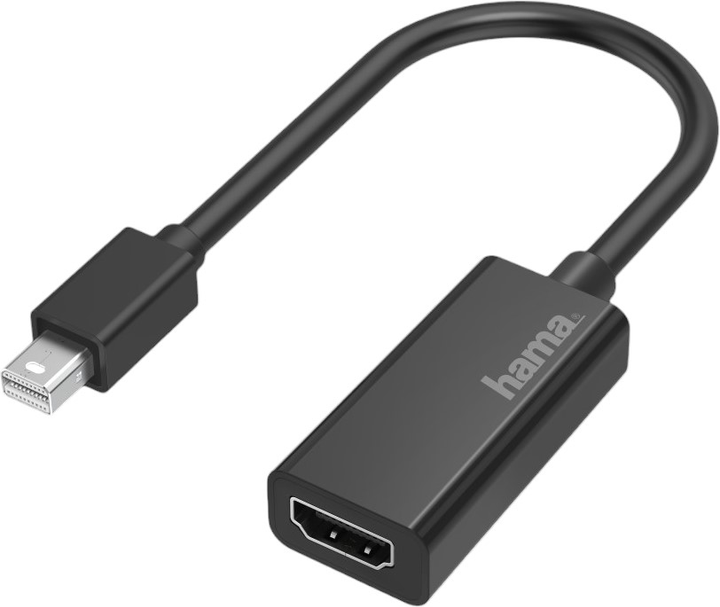 Adapter Hama HDMI - mini-DisplayPort M/F Black (4047443441904) - obraz 1