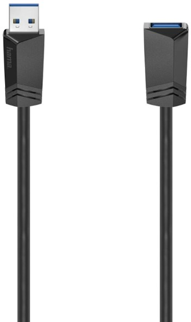 Kabel Hama USB 3.0 Type A M/M 1.5 m M/F Black (4047443443830) - obraz 1