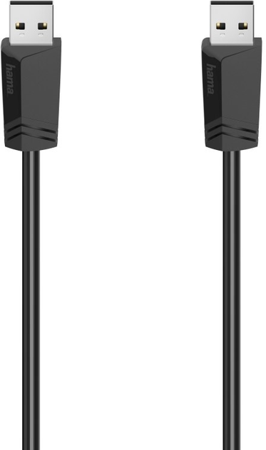 Kabel Hama USB Type A - USB Type A M/M 1.5 m Black (4047443439659) - obraz 1
