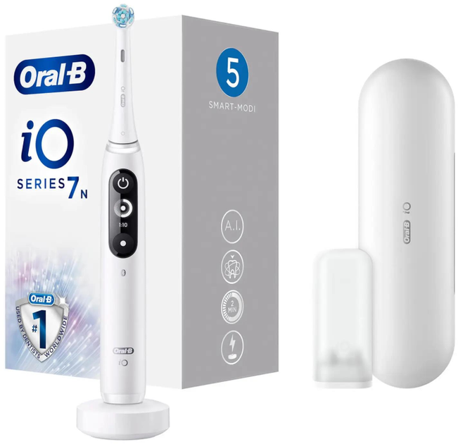Електрична зубна щітка Oral-B iO Series 7 White Alabaster + TC (4210201302223) - зображення 1