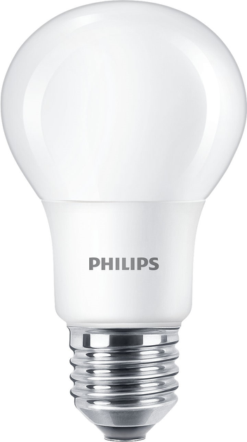 Набір світлодіодних ламп Philips A60 E27 8W 6 шт Warm White (8718696586310) - зображення 2
