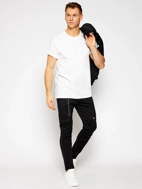 Набір футболок бавовняних довгих чоловічих Calvin Klein Underwear 000NB4011E-100 S 3 шт Білий (8719853080702) - зображення 4