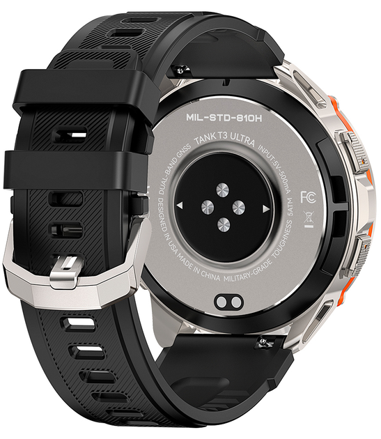 Мужские часы Kospet Smart Tank T3 ULTRA Silver + Compass - изображение 4