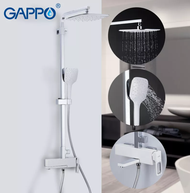 Душевая система GAPPO G2417-8, белый/хром - изображение 2