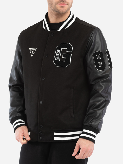 Kurtka bomberka męska Guess X3OL13WEAP0-JBLK 2XL Czarna (7621701452849) - obraz 3