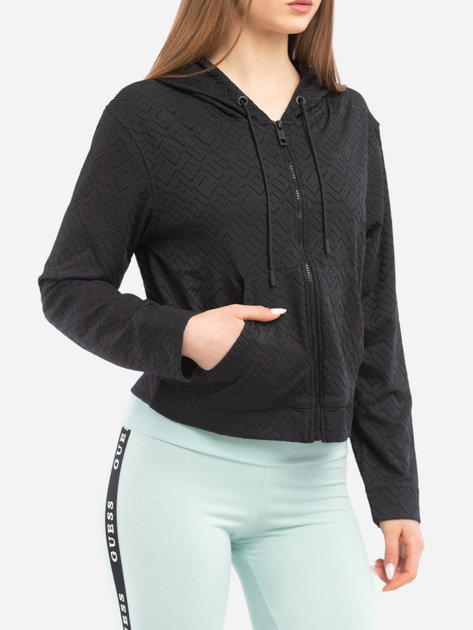 Bluza damska rozpinana streetwear Guess V3RP20MC04Y-F7YF XL Czarna (7621701265418) - obraz 3
