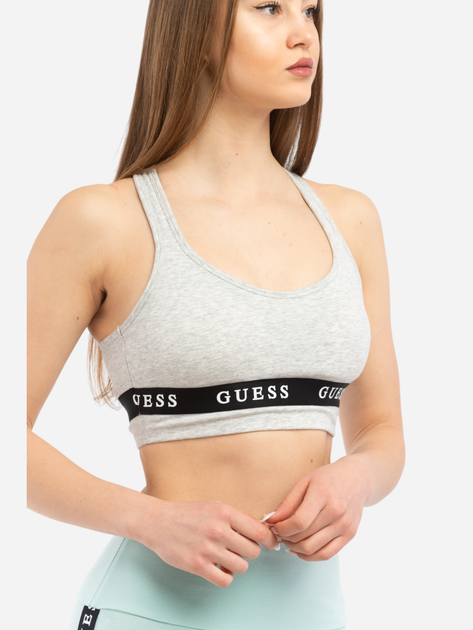 Спортивний топ жіночий Guess V3RP15KABR0 XS Сірий (7619342718011) - зображення 3