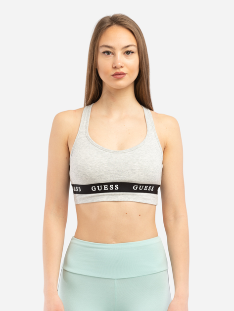 Спортивний топ жіночий Guess V3RP15KABR0 S Сірий (7619342718028) - зображення 1