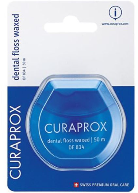 Зубна нитка Curaprox Waxed Mint 50 м (7612412834000) - зображення 1