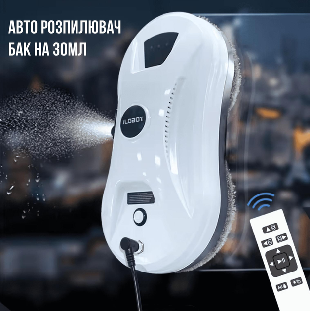 Робот мойщик окон iLOAOT H-11 с авто распылителем и 10 салфетками ...