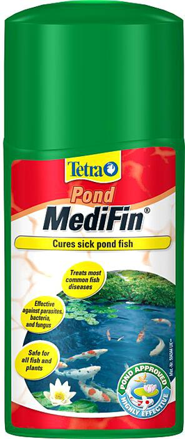 Універсальний засіб для боротьби з найпоширенішими хворобами Tetra Pond MediFin 250 мл (4004218747203) - зображення 1