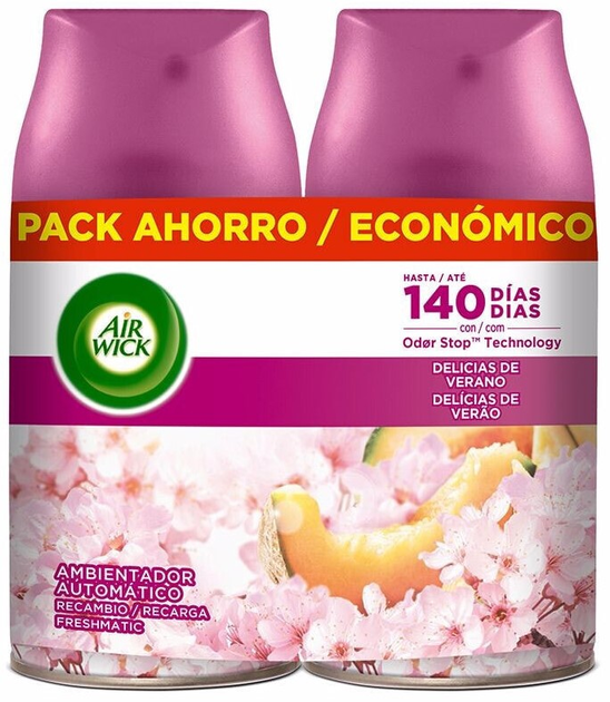 Освіжувач повітря Air Wick Freshmatic Recambio Delicias de Verano 2 х 250 мл (8410104253974) - зображення 1