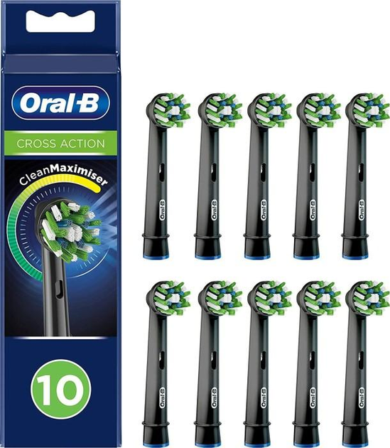Насадки для електричної зубної щітки Oral-b Braun CrossAction EB50-10 Black - зображення 1