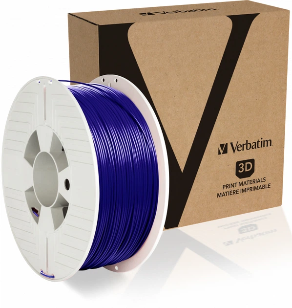 Włókno PLA Verbatim do drukarki 3D 1.75 mm 1 kg Niebieskie (23942553229) - obraz 3