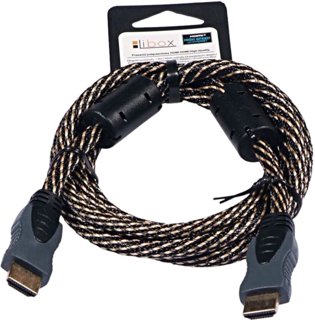 Kabel Libox HDMI - HDMI M/M 3 m Black/White (KAB-KHD-0011) - obraz 1