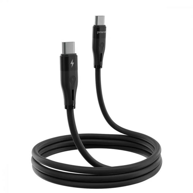 Кабель Proove Soft Silicone Type-C to Type-C Cable 60W 1m Black - изображение 2