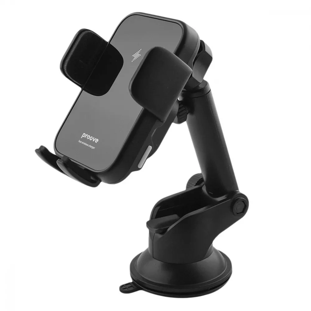 Автодержатель с беспроводной зарядкой Proove Triple Clamp Wireless Car Charger 15W Black - изображение 2