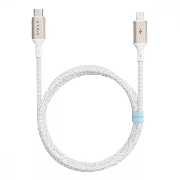 Кабель Proove Dense Metal Type-C to Lightning 27W 1m White - изображение 2