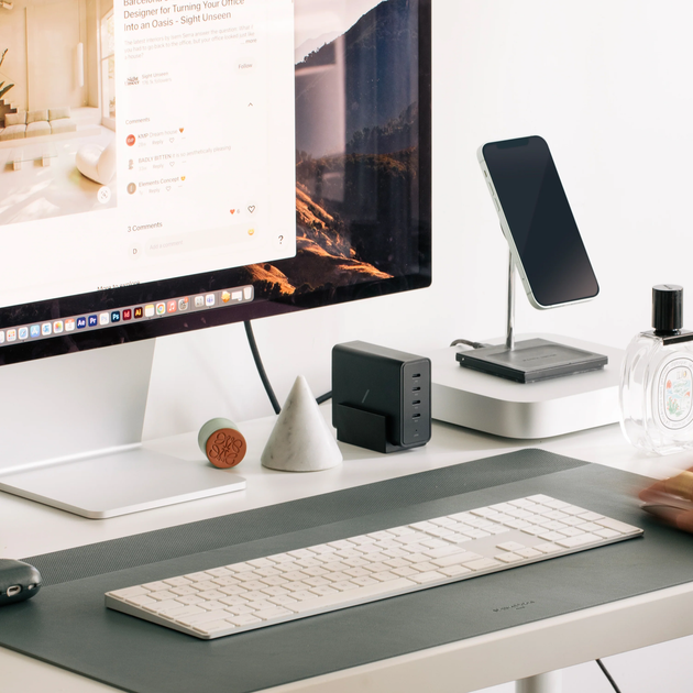 Килимок для комп'ютерної миші Native Union Desk Mat Black/Kraft (DESK-MAT-BLKKFT) - зображення 6