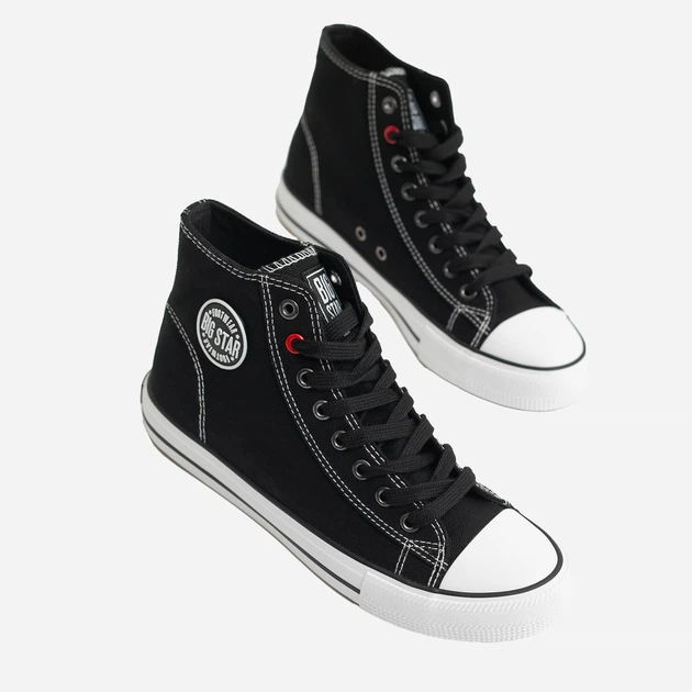 Trampki damskie wysokie Big Star JJ274A502 39 Czarne (5900714489762) - obraz 2