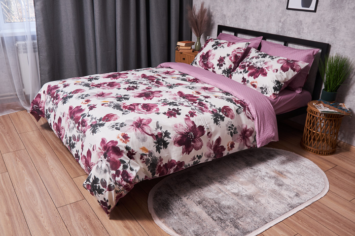 Акція на Комплект постільної білизни Moon&Star Satin Elit Magenta Сімейний 160х220х2 см наволочки 2х50х70 см (MS-820003986) від Rozetka