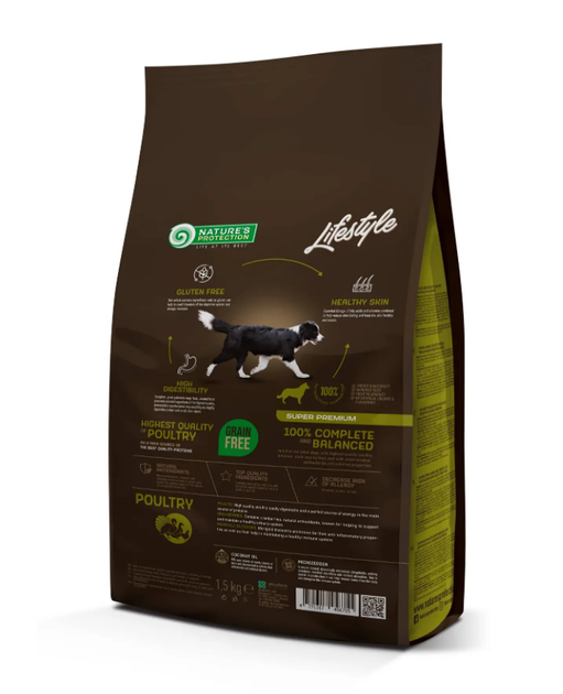 Сухой беззерновой корм с птицей для взрослых собак всех пород Lifestyle Grain Free Poultry Adult All Breeds 1.5кг - изображение 2