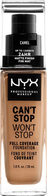 Podkład w płynie NYX Professional Makeup Can't Stop Won't Stop 24-Hour Foundation 12.5 Camel 30 ml (800897157296) - obraz 1