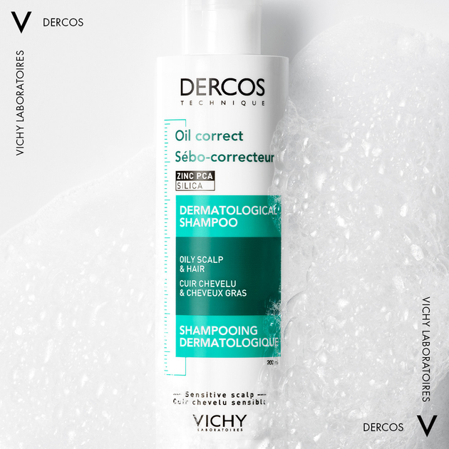 Szampon dermatologiczny Vichy Dercos Technique Oil Control Shampoo do włosów przetłuszczających się 200 ml (3337875874366) - obraz 2